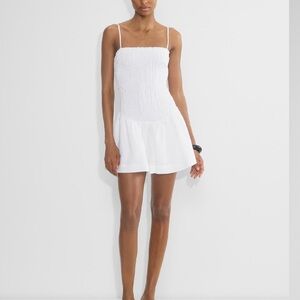 White Corinne Linen Dress